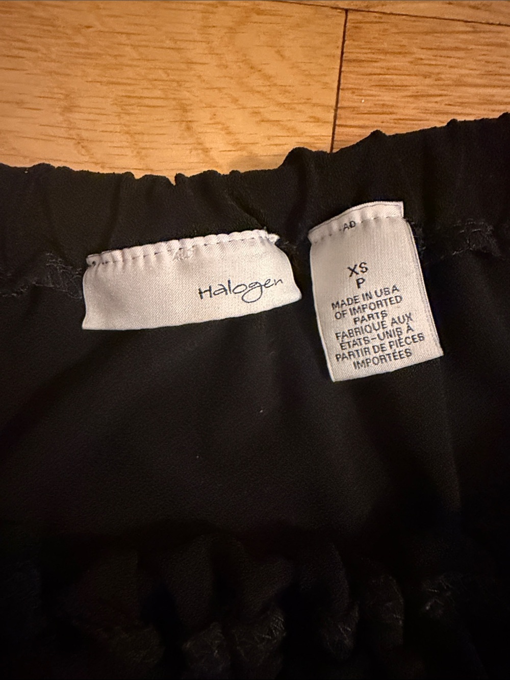 Halogen Black Off-Shoulder Ruffle Tunic - Picture 2 of 5